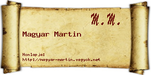 Magyar Martin névjegykártya